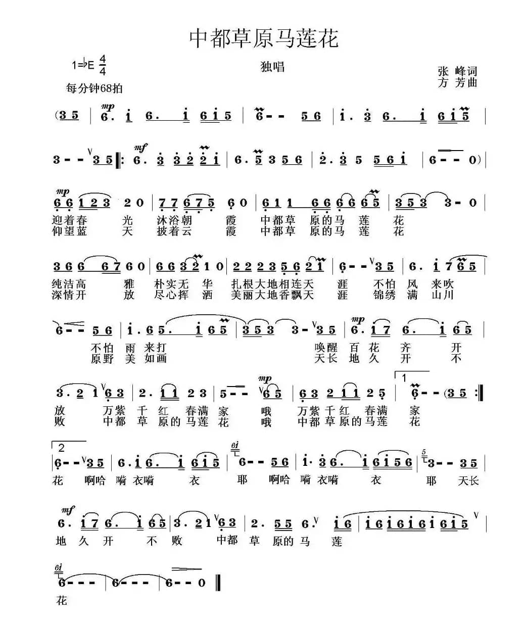 中都草原的马莲花