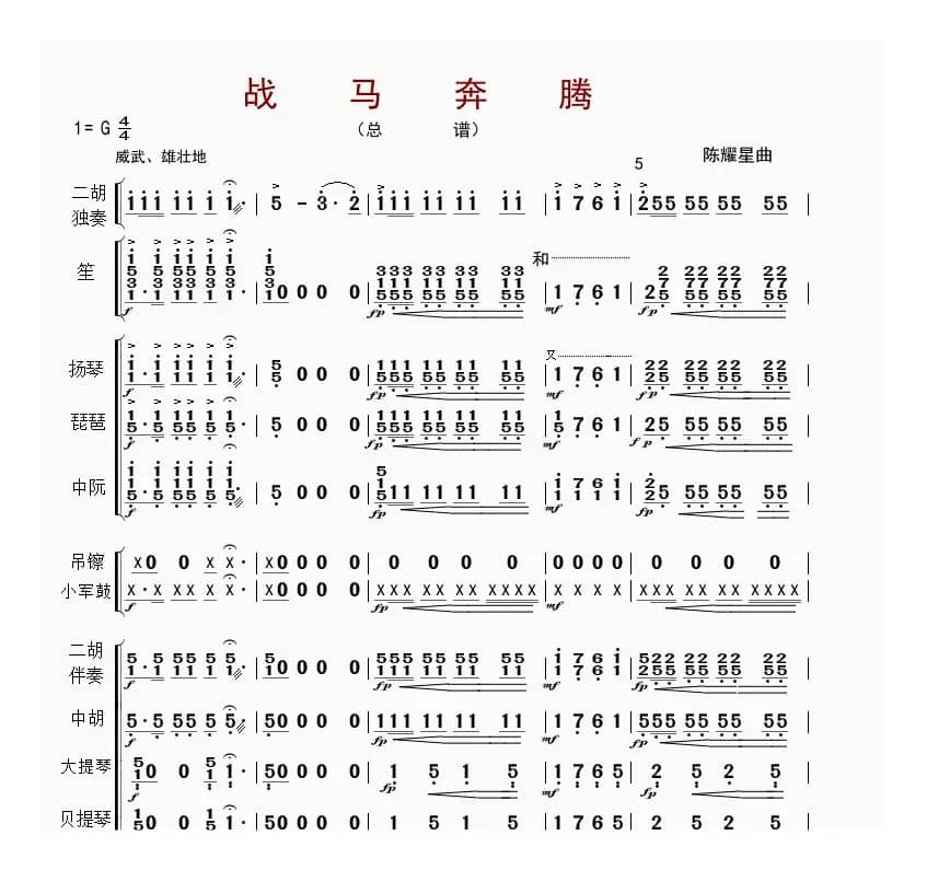 战马奔腾（总谱）