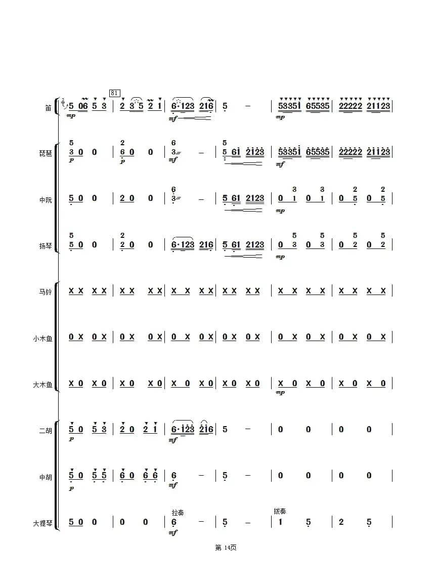 扬鞭催马运粮忙（乐队总谱）