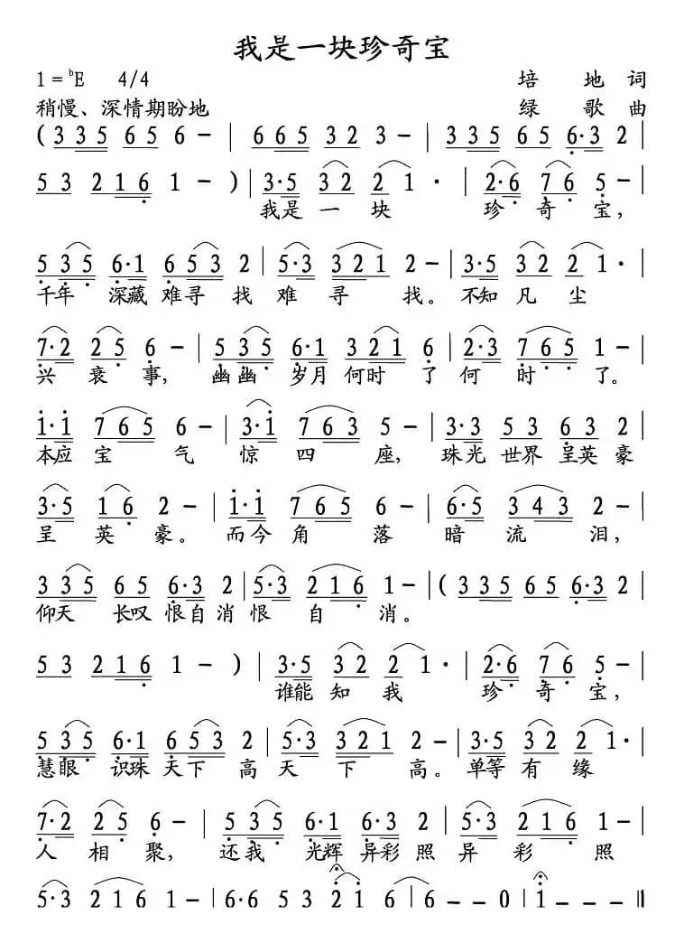 我是一块珍奇宝