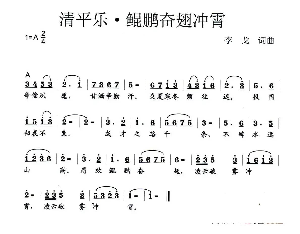 清平乐·鲲鹏奋翅冲霄