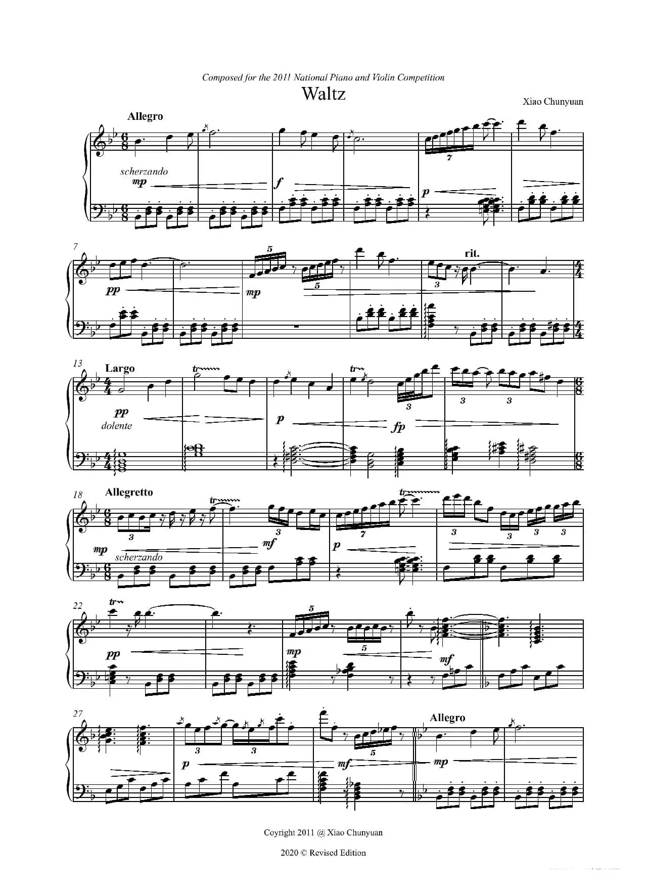 Waltz（钢琴独奏）