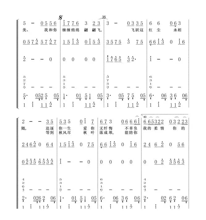 两只蝴蝶(总谱)