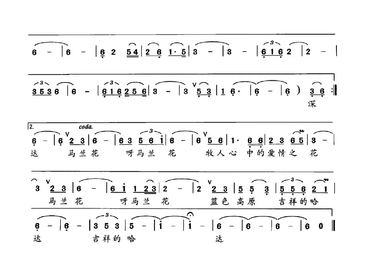 马兰花 吉祥的安达