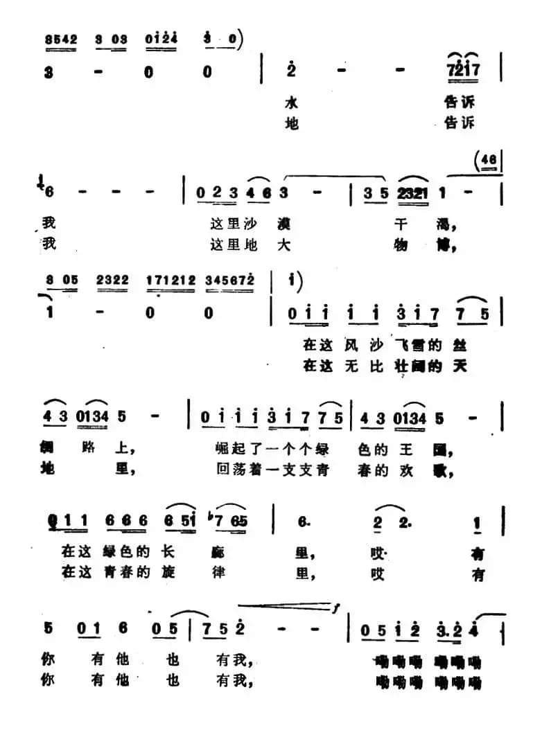 山告诉我，水告诉我（电视音乐片《长城万岁》选曲）