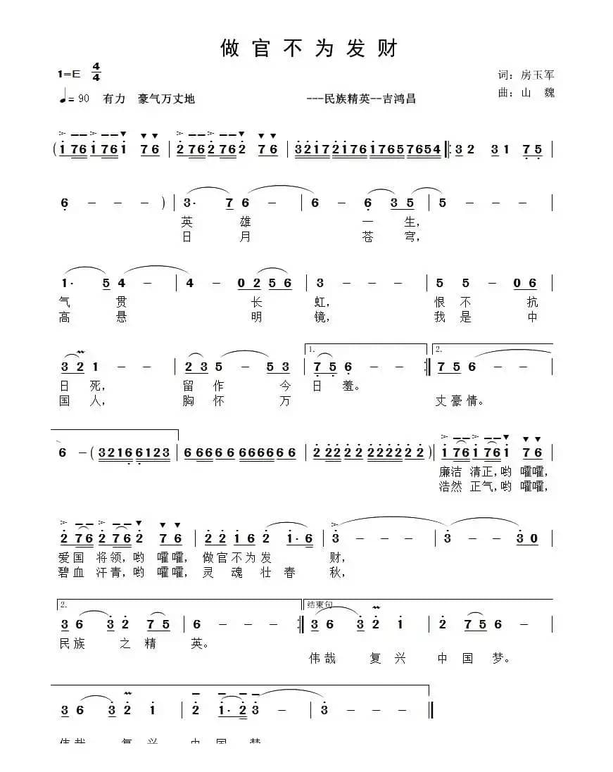 做官不为发财（民族精英吉鸿昌）