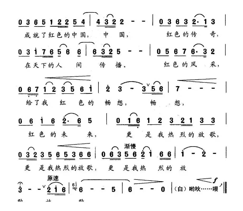 红色的风采（梁和平词 刘安华曲）