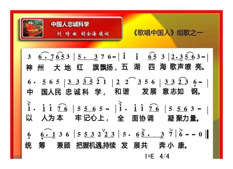 中国人忠诚科学（《歌唱中国人组歌》之一）