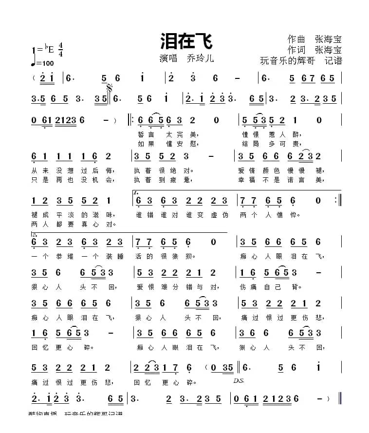 泪在飞（乔玲儿）