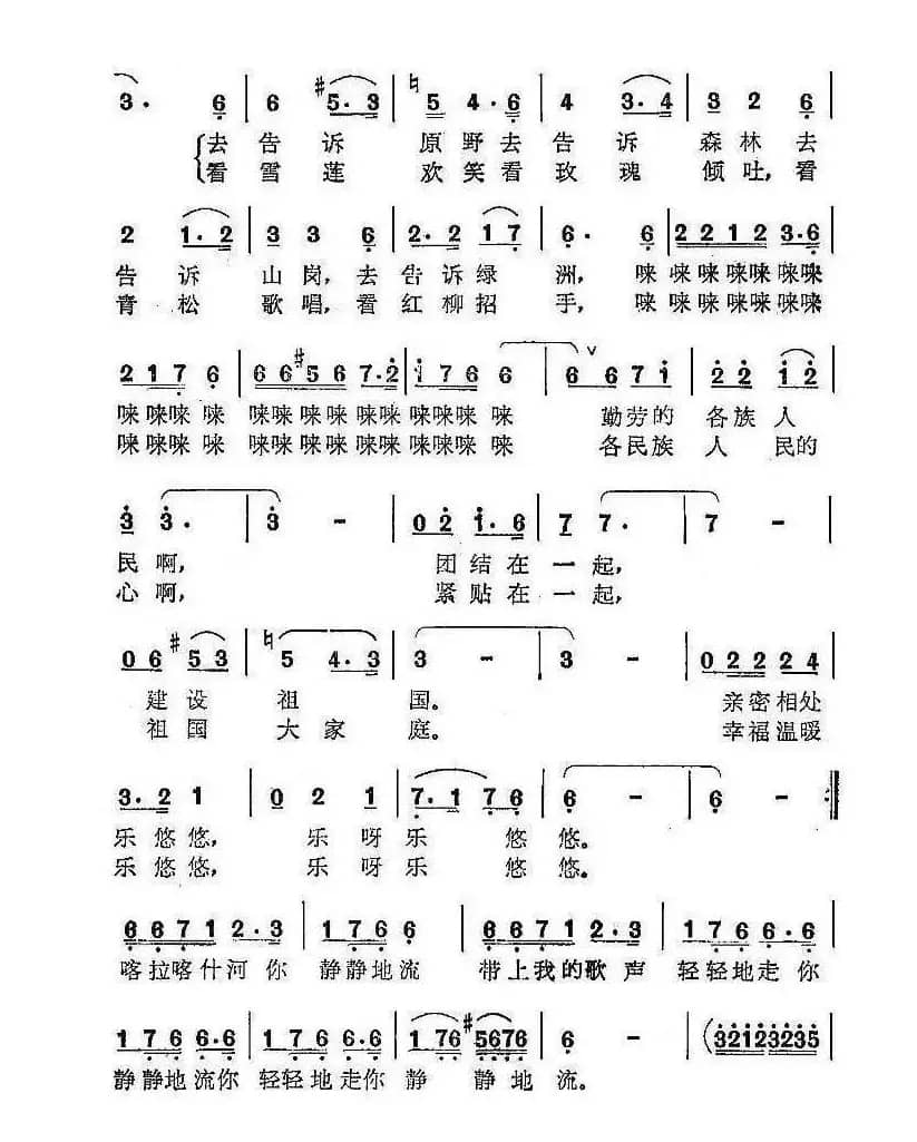 喀拉喀什河呀静静地流