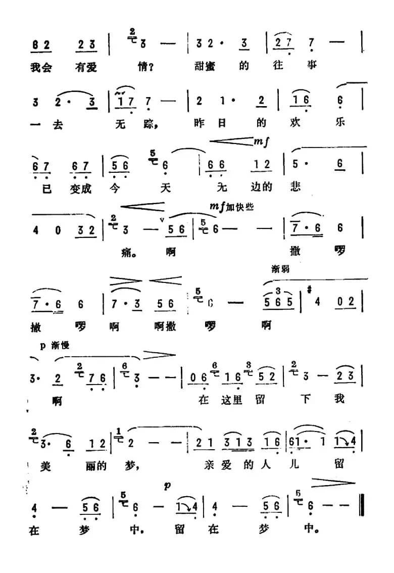 在这里留下我美丽的梦（电影《孔雀公主》插曲）