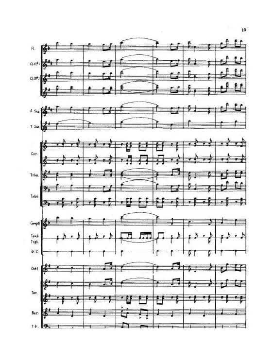 向国防现代化进军（军乐总谱线）16-20