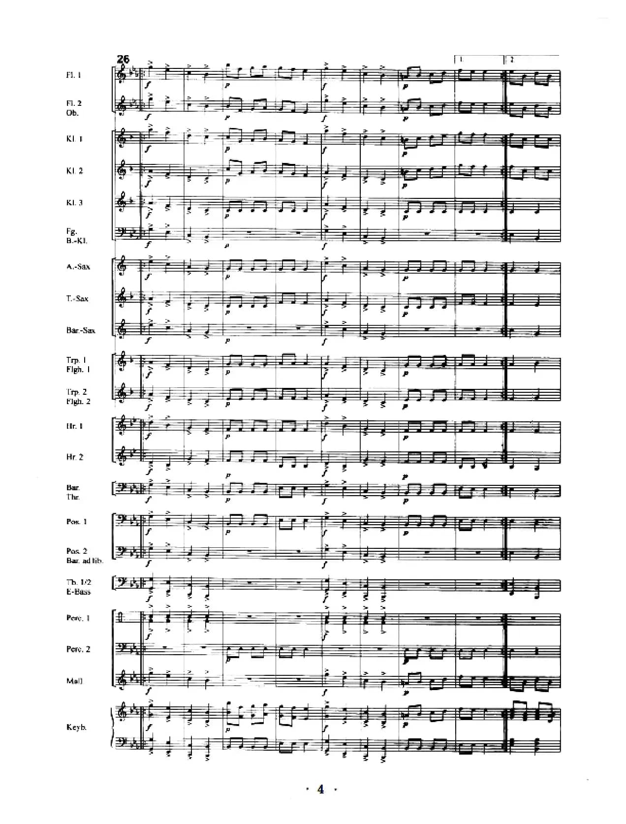 康康舞曲（管乐总谱）