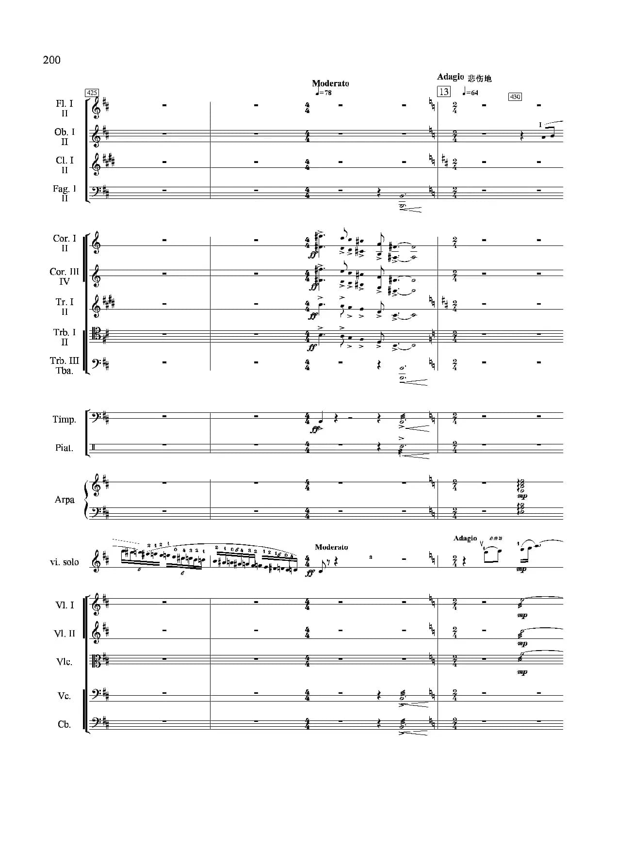 新生（小提琴协奏曲）（总谱）