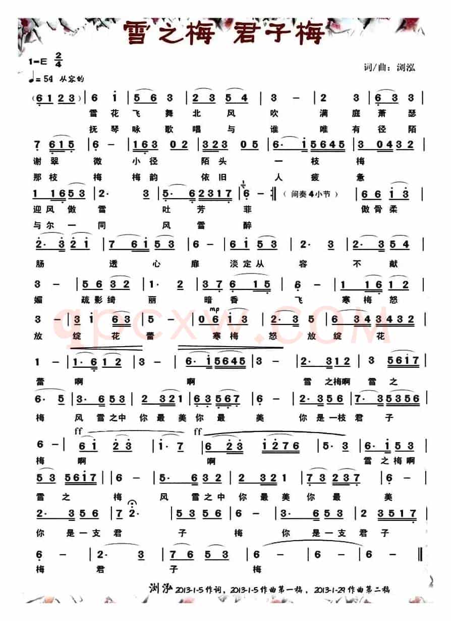 雪之梅 君子梅