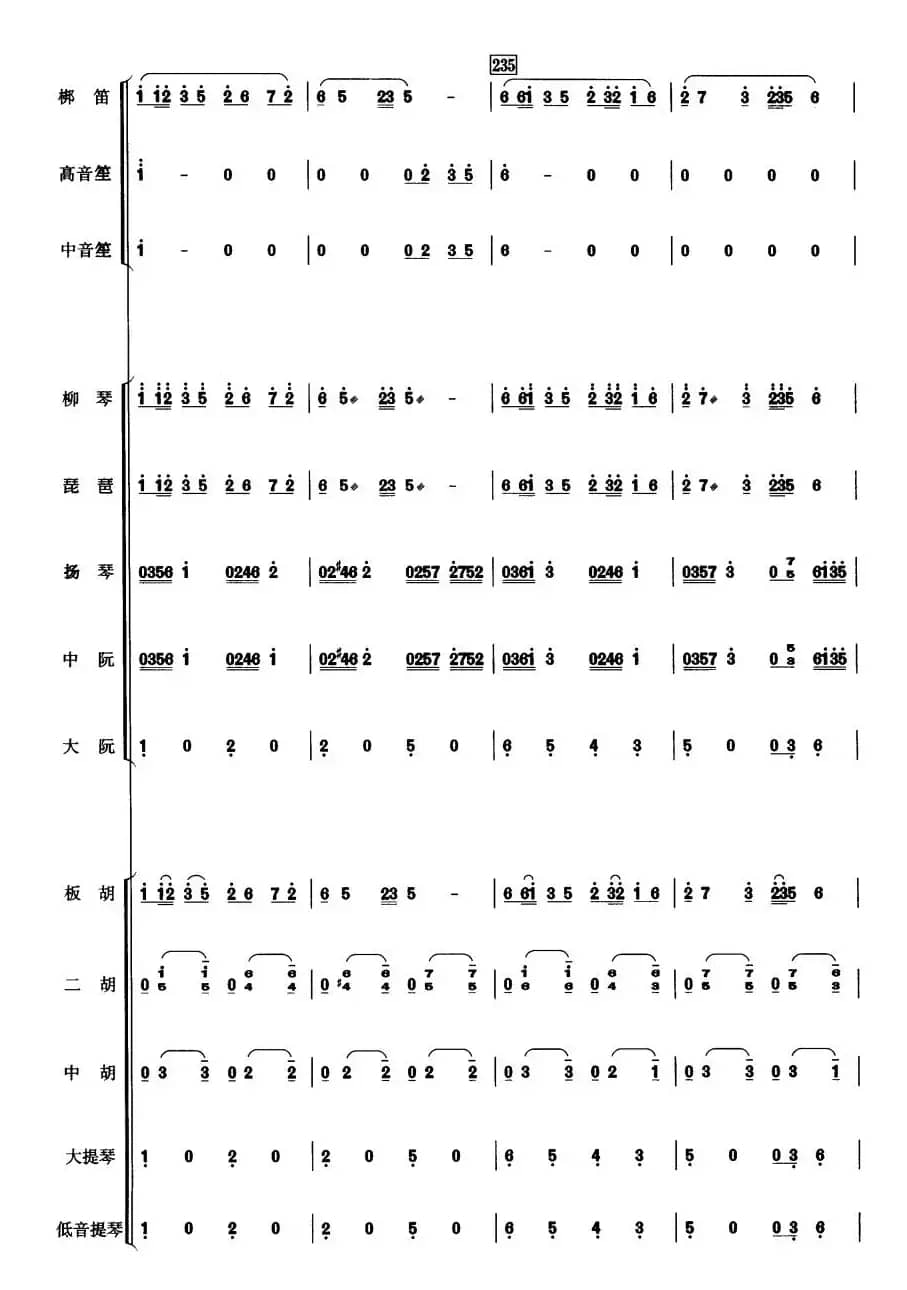 中国电影音乐联奏（总谱）