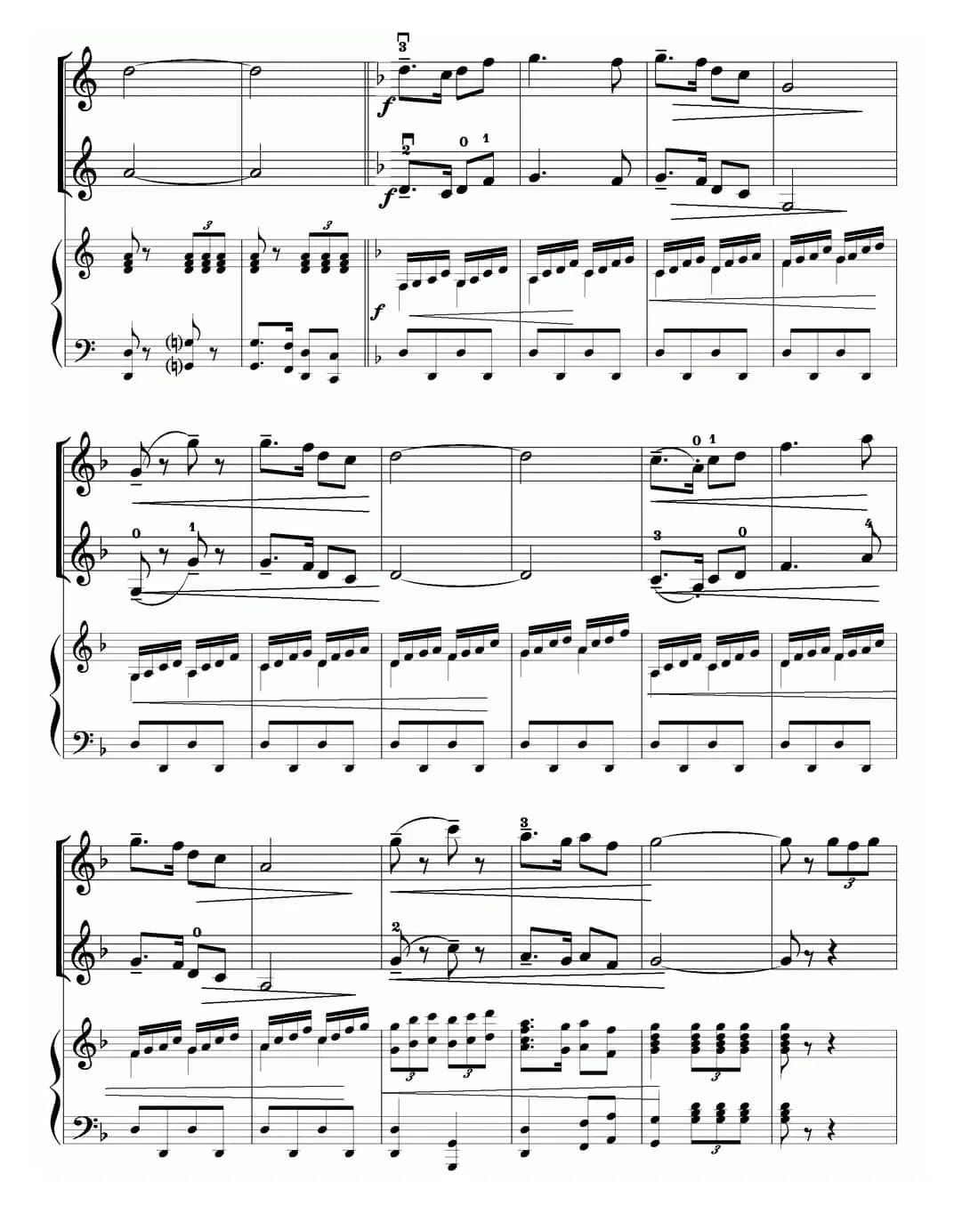 当红军去（小提琴齐奏+钢琴伴奏）