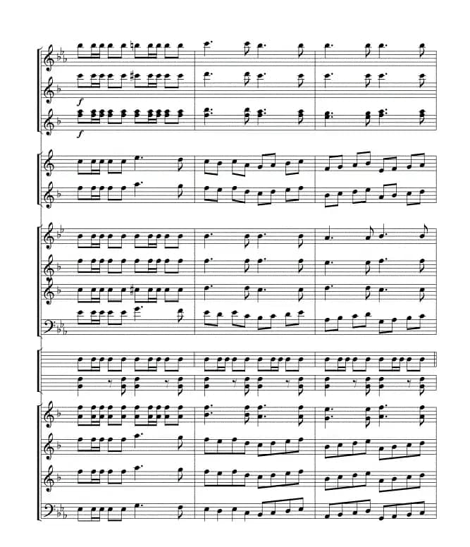 威廉退尔序曲(军乐总谱)线