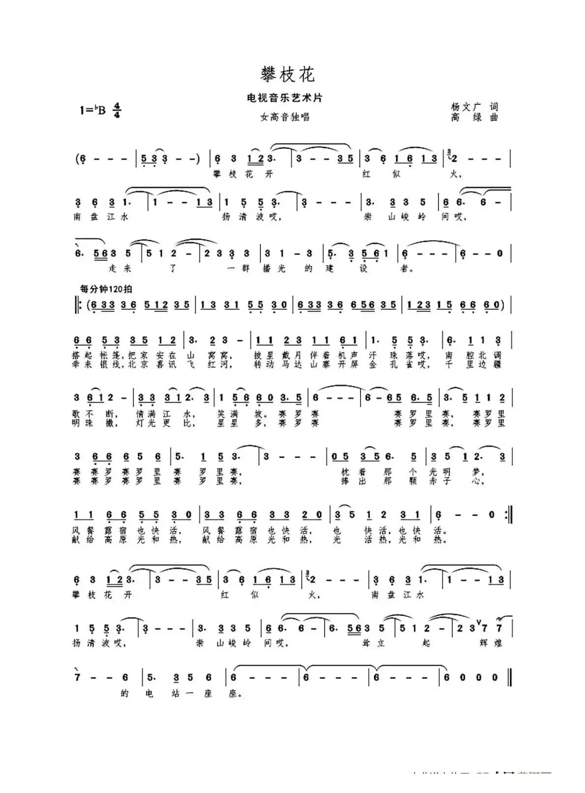 电力 MV 攀枝花（独唱）