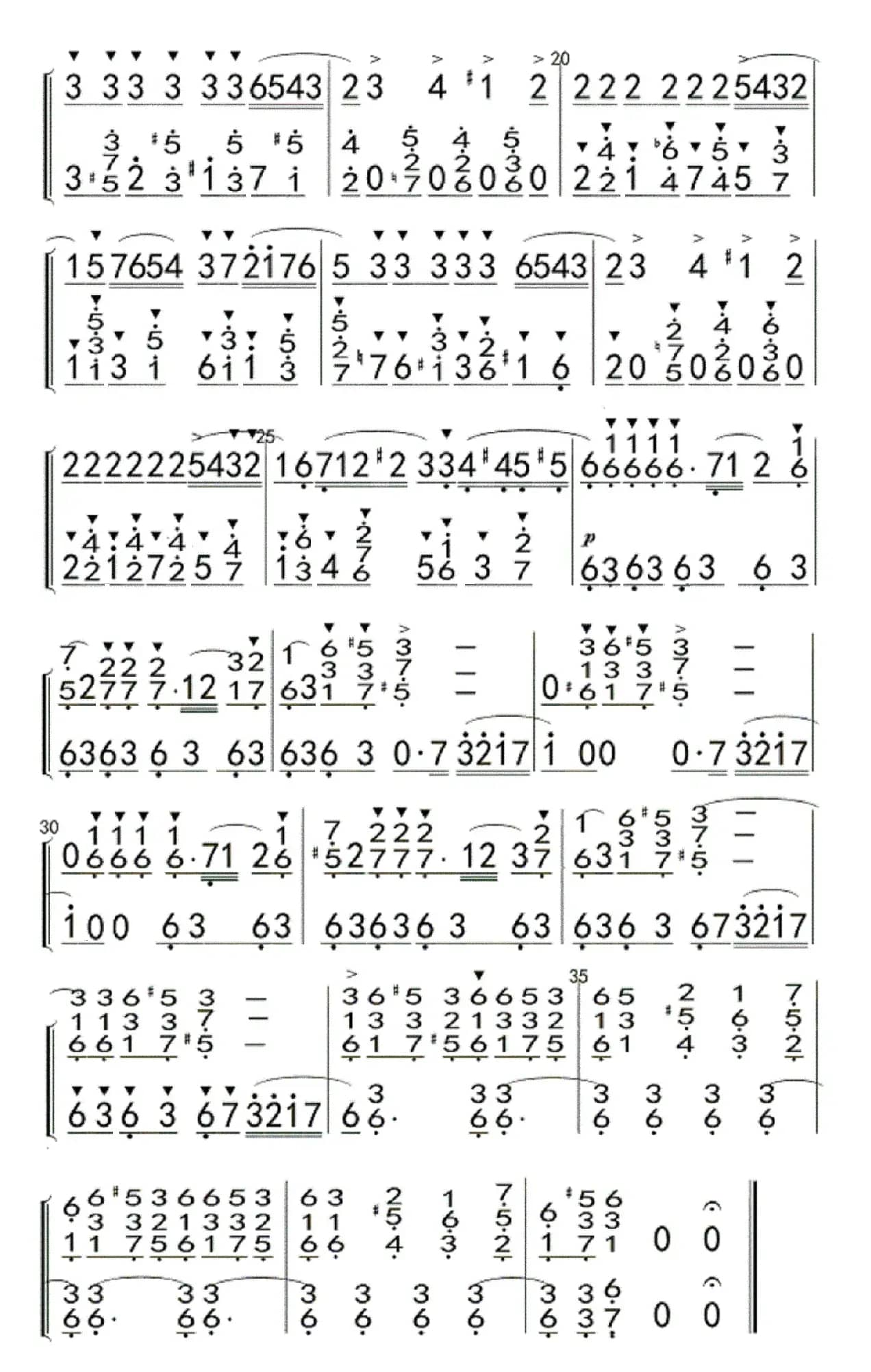 四小天鹅(钢琴)简谱01，02