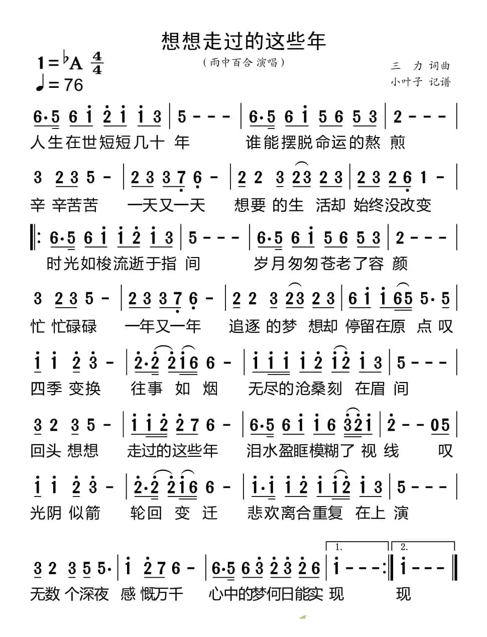 想想走过的这些年