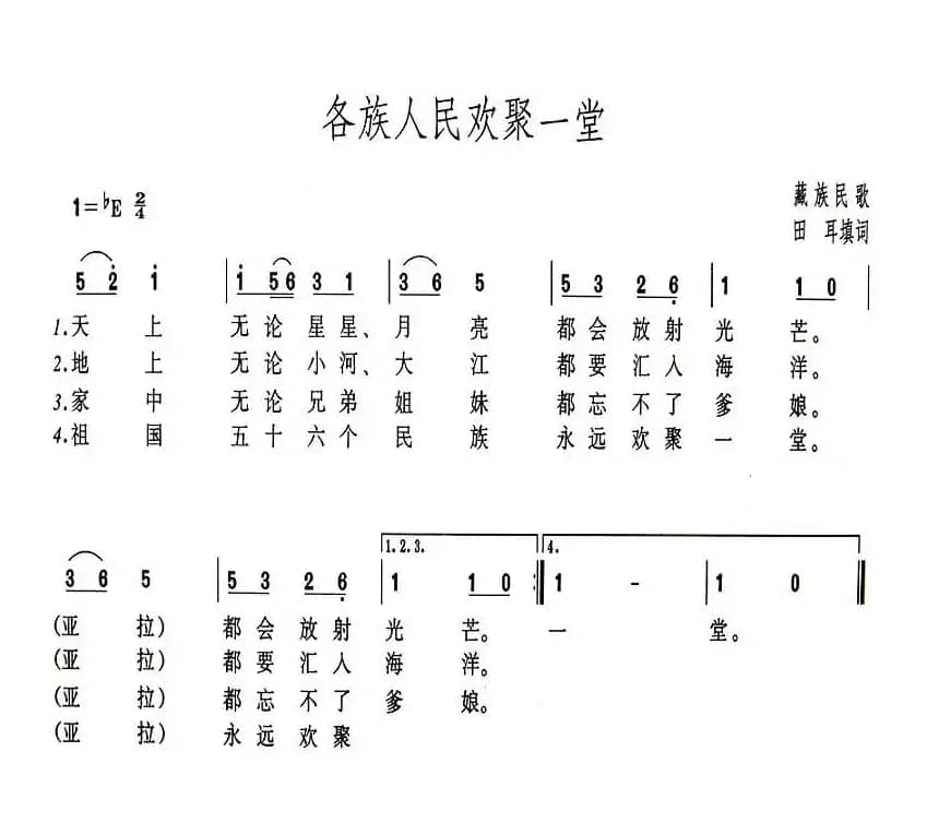 各族人民欢聚一堂