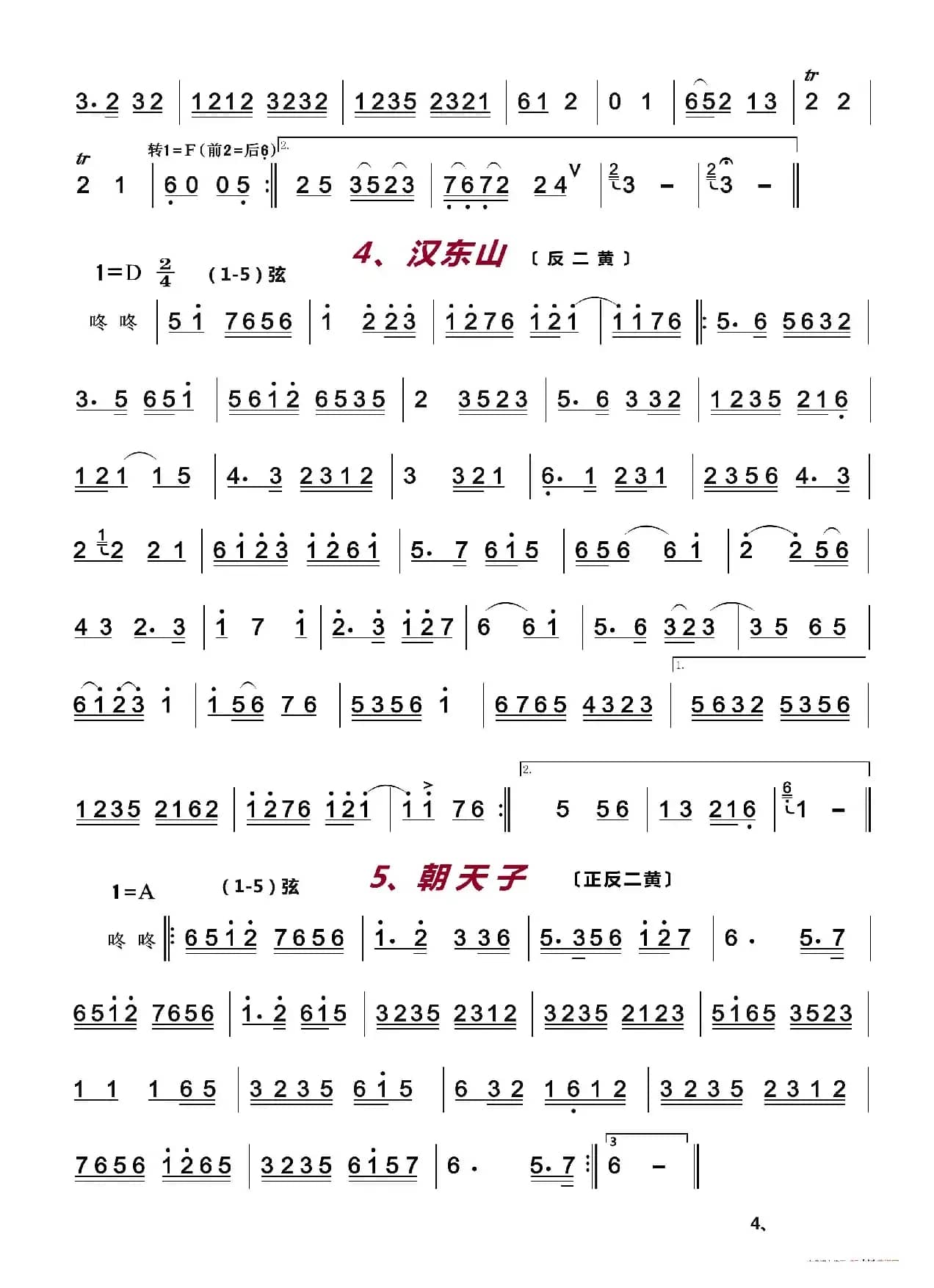 京剧伴奏曲牌13首