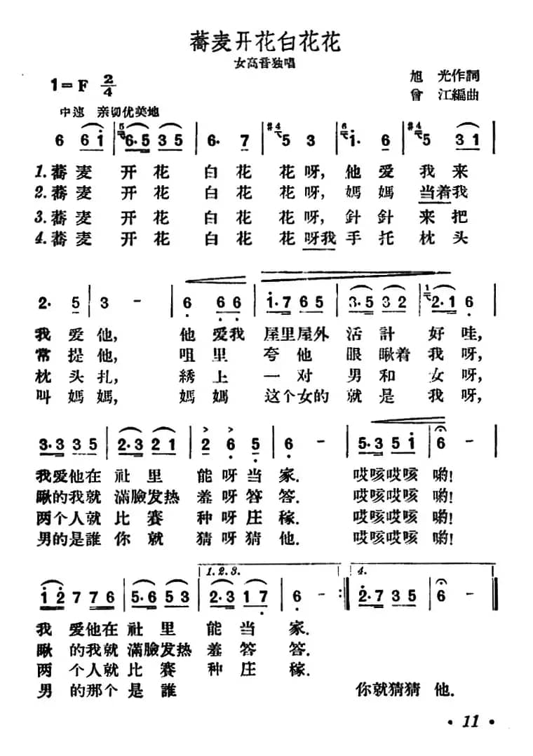 荞麦开花白花花