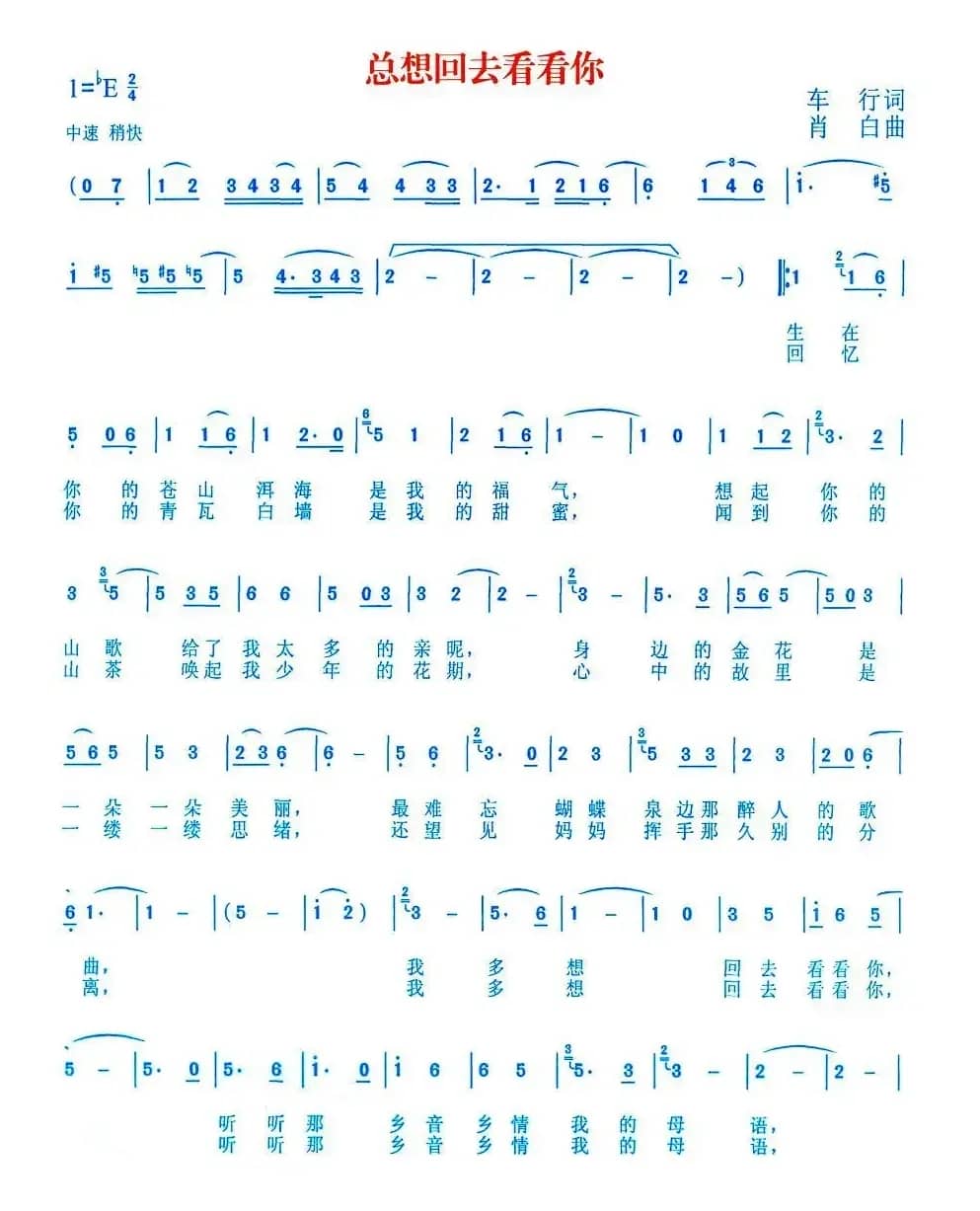 总想回去看看你