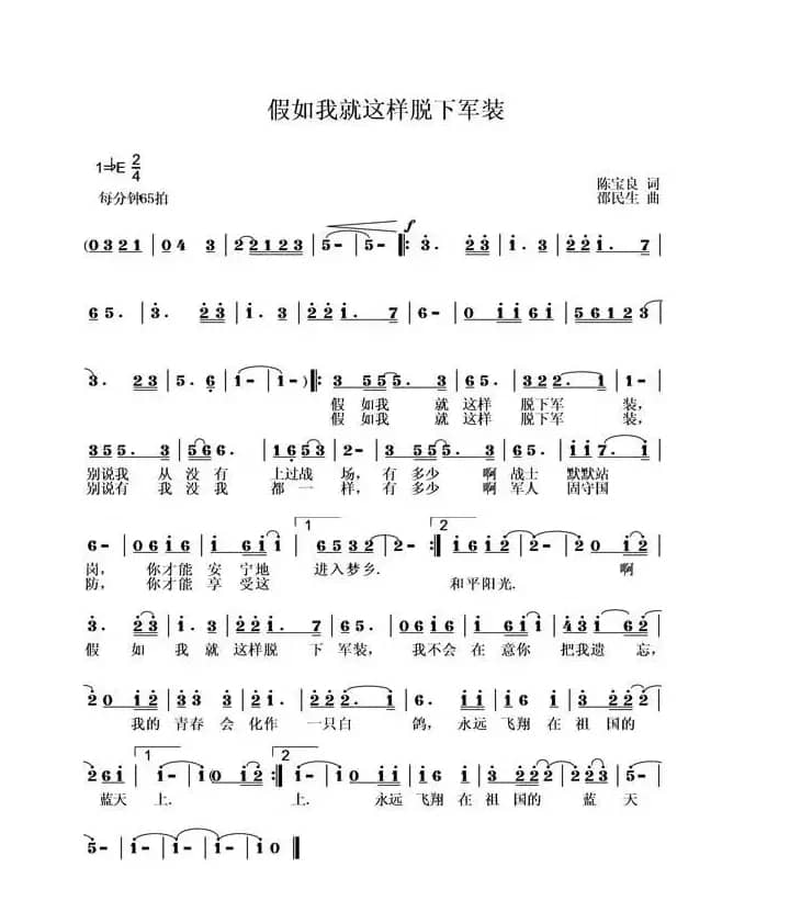 假如我就这样脱下军装