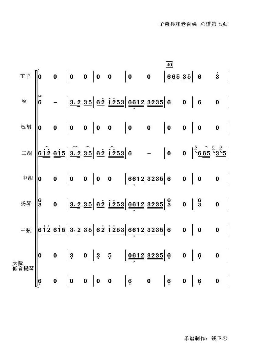 子弟兵和老百姓（器乐小合奏）