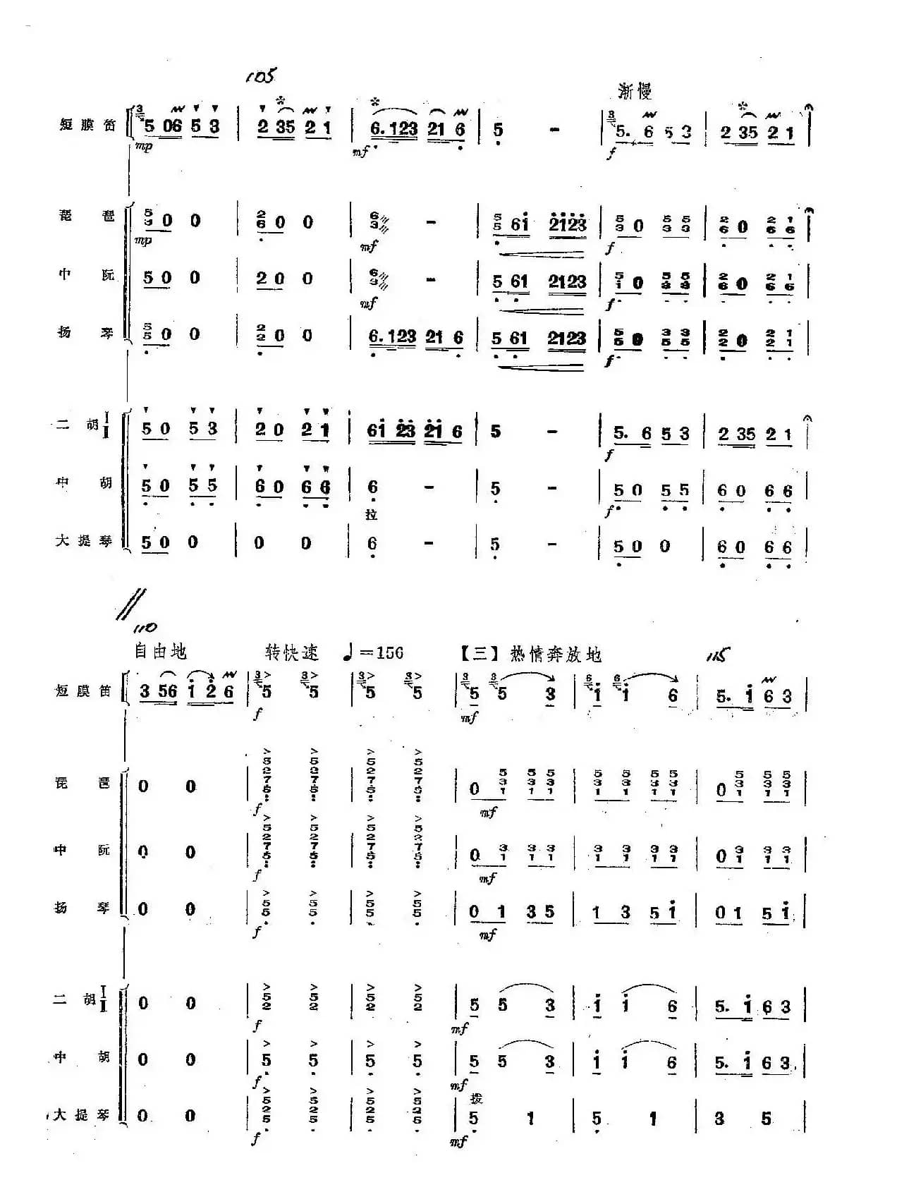 扬鞭摧马运粮忙（总谱）