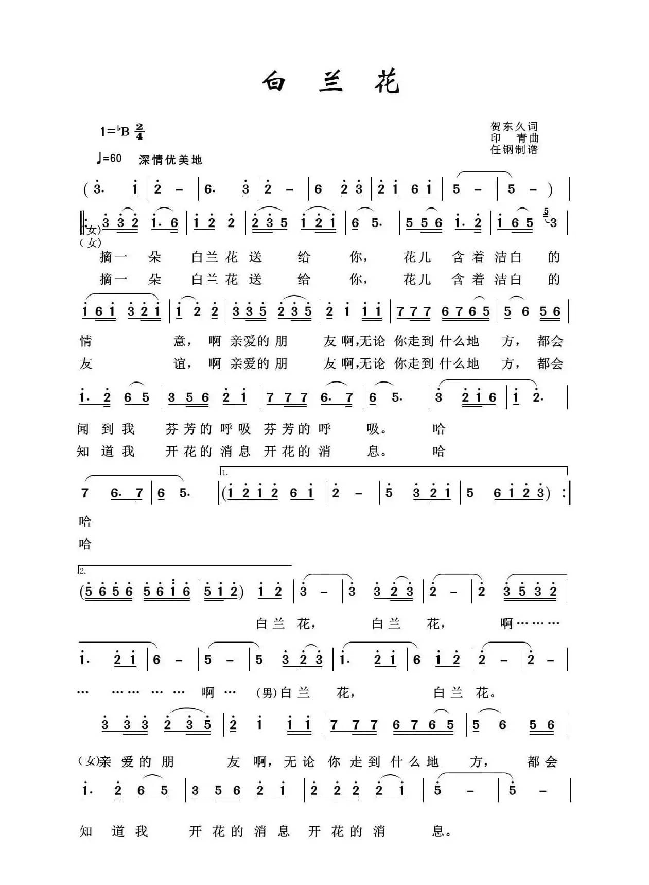 白兰花（军旅歌曲100首）