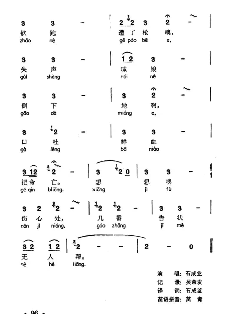 抓壮丁（声萨年、苗族哭腔调）