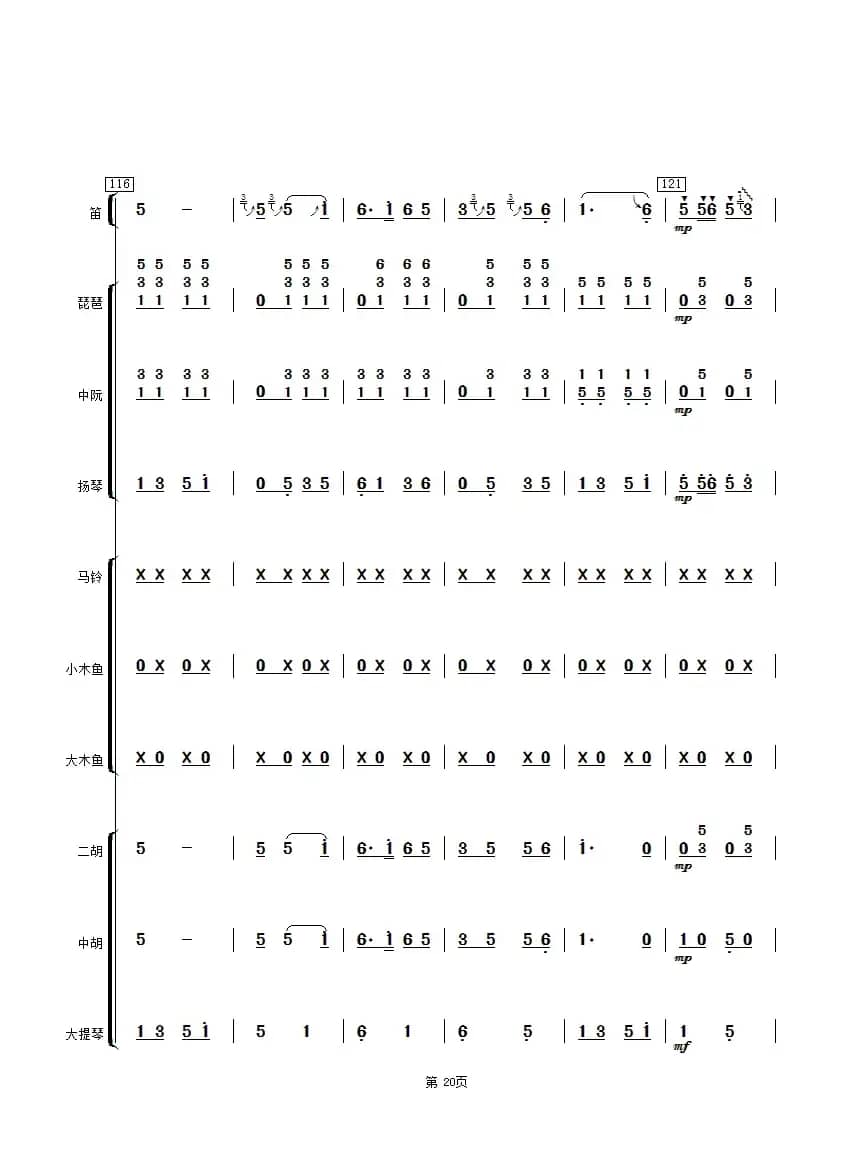 扬鞭催马运粮忙（乐队总谱）