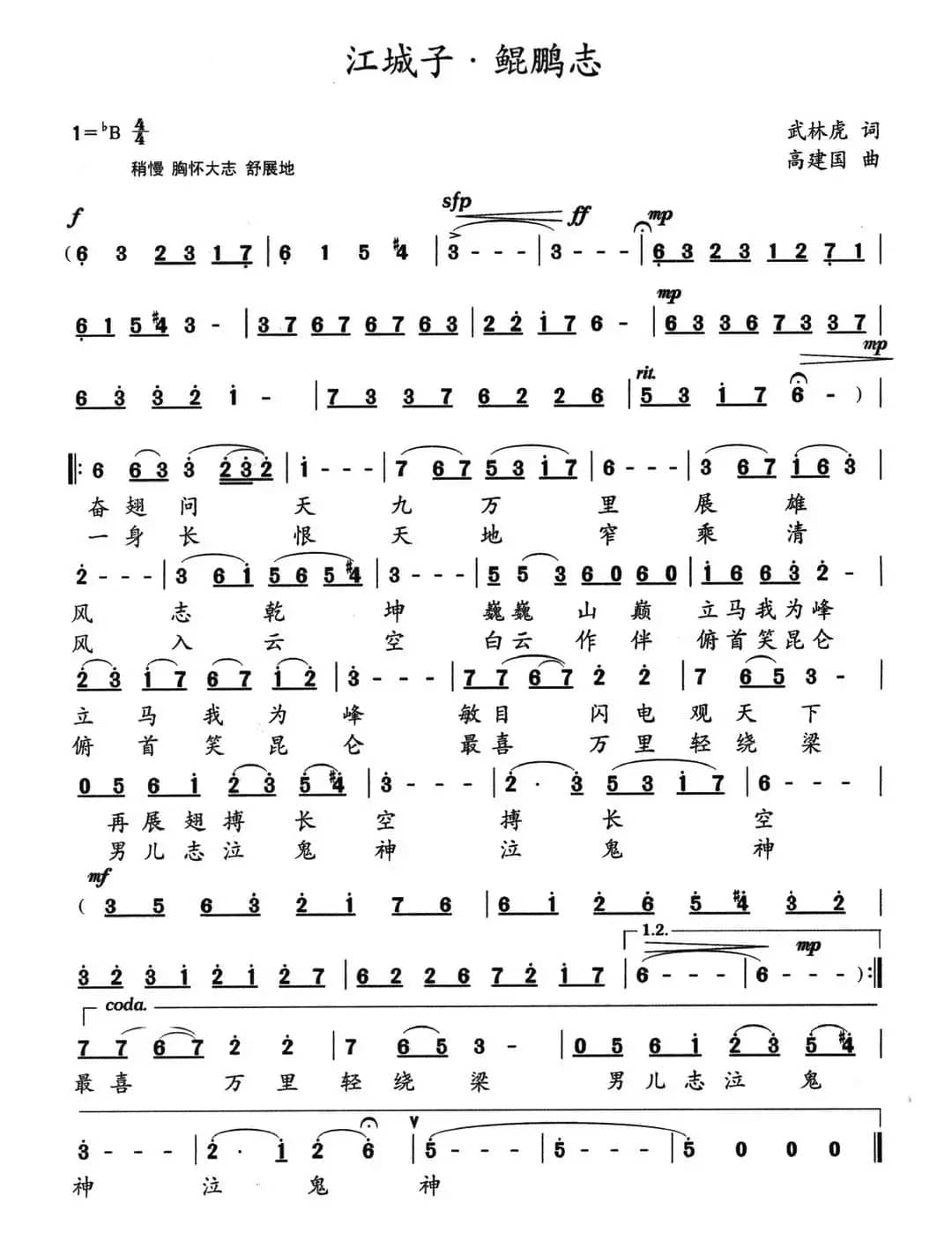 江城子·鲲鹏志