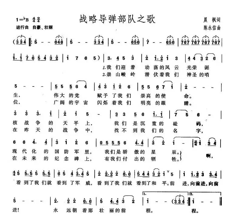 战略导弹部队之歌