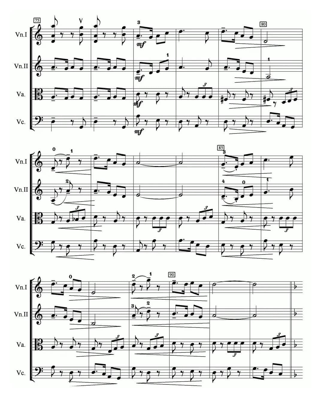 当红军去（弦乐四重奏）