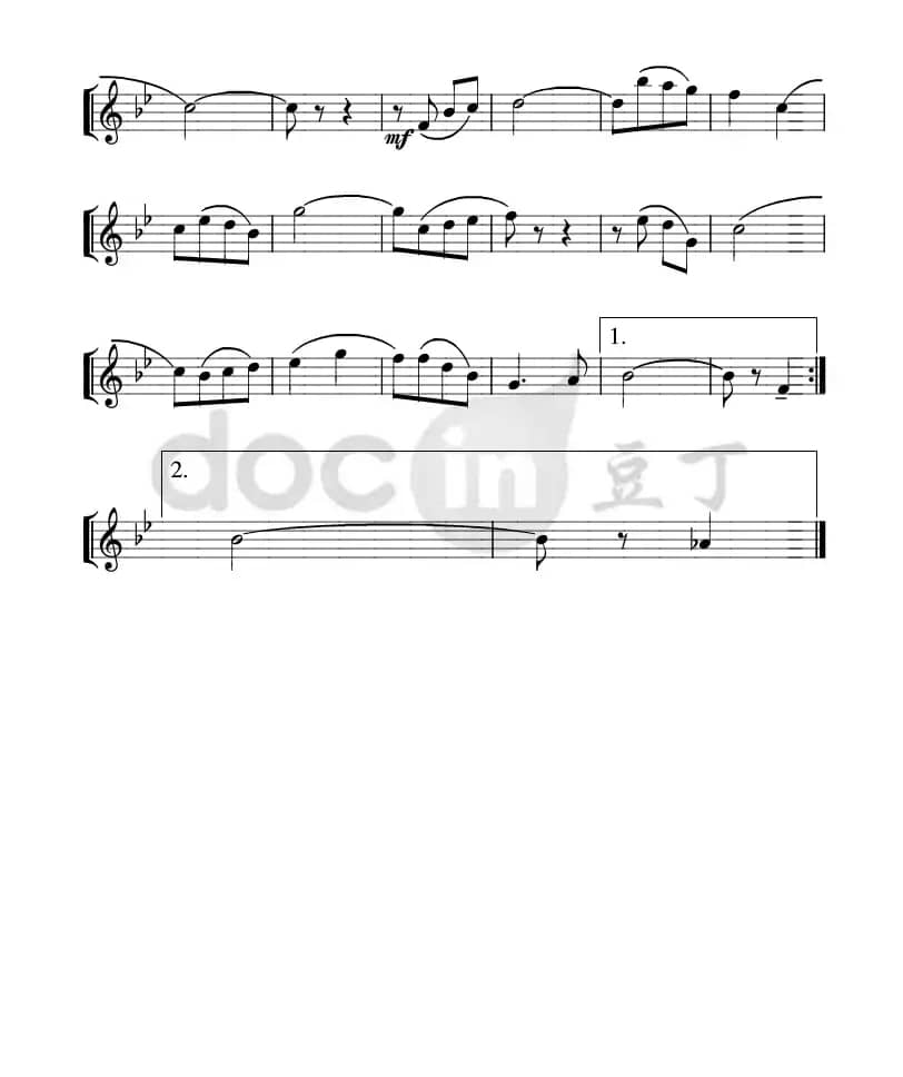 团结友谊进行曲(上低号分谱)1、2