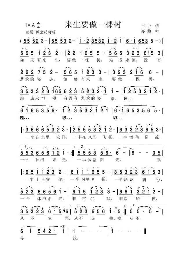 来生要做一棵树（亦弛原创）