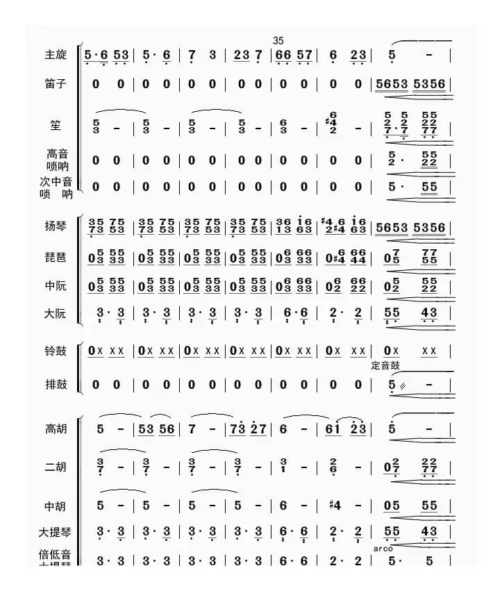 在希望的田野上（总谱）