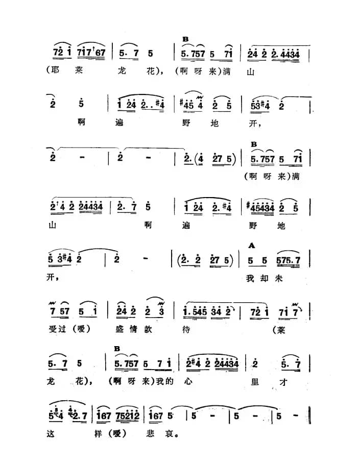 莱龙花（新疆伊犁 维吾尔民歌 第七套《啊！我的情人》）