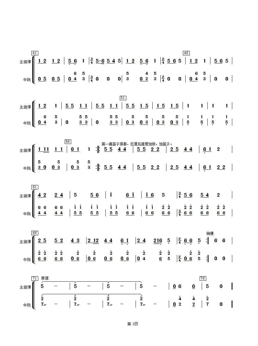 金蛇狂舞（中阮分谱）