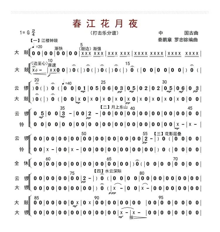 春江花月夜（打击乐分谱）