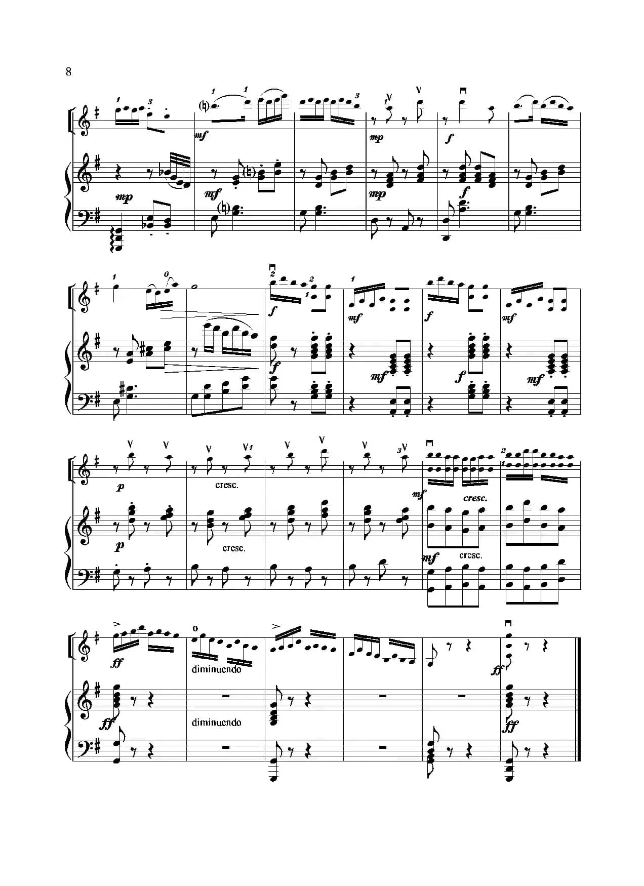 扑蝶舞曲（小提琴独奏+钢琴伴奏）