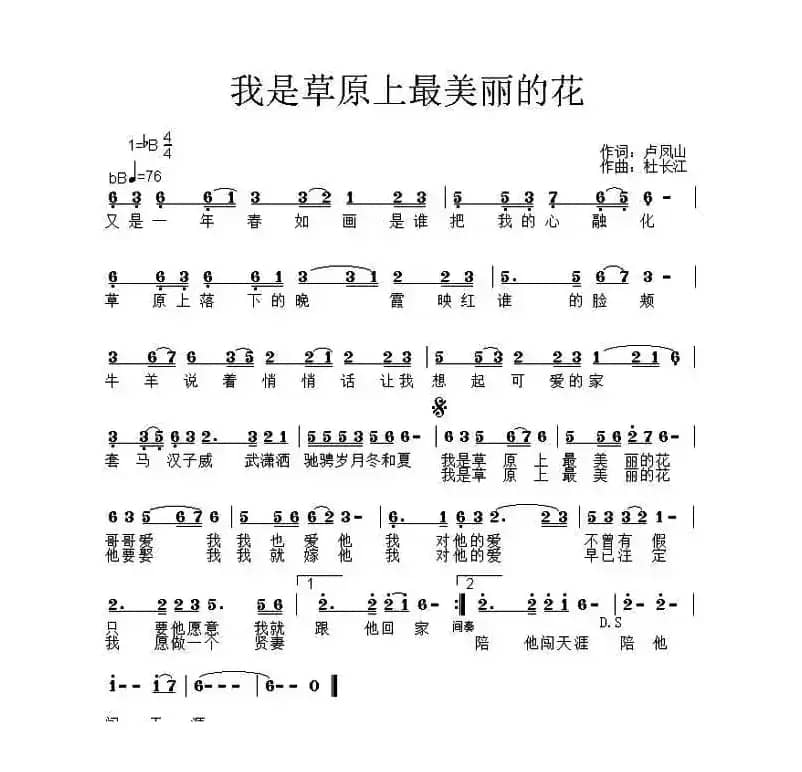 我是草原上最美丽的花