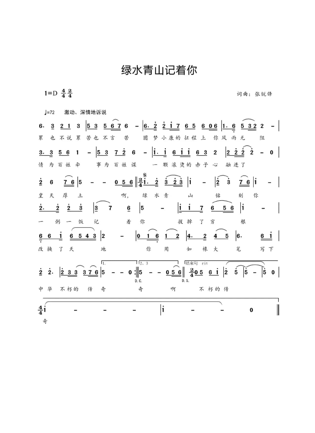 绿水青山记着你