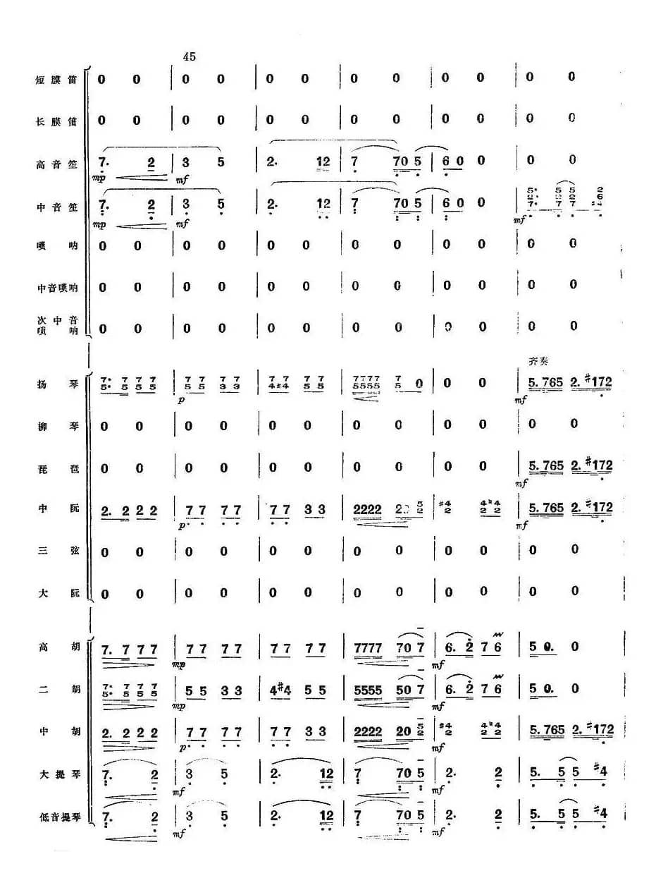 乱云飞（总谱）