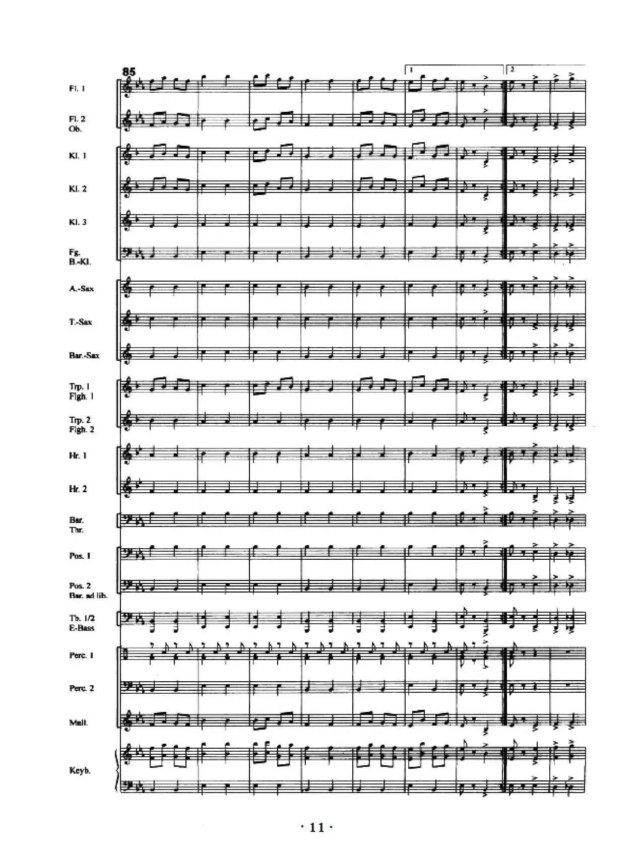 康康舞曲（管乐总谱）