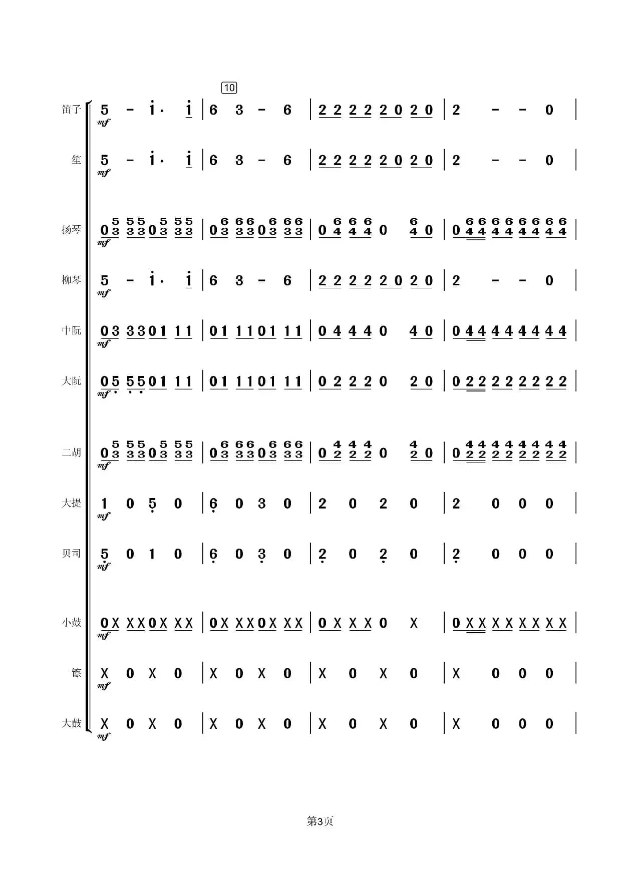 回娘家（民乐总谱）（小小张制谱）